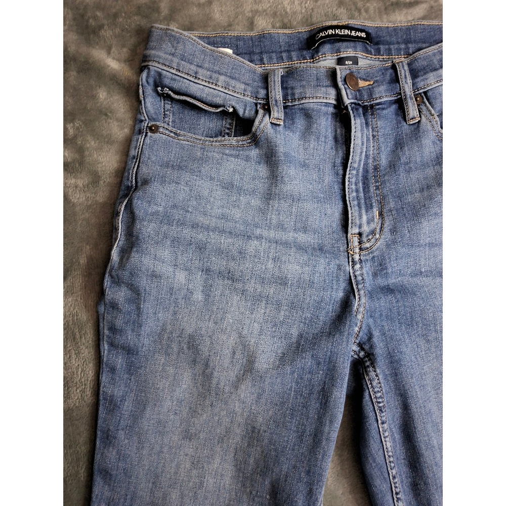 Calvin Klein Jeans Womens Size 8/29 Medium Wash Slim Straight Denim Blue Jeans - Picture 5 of 16